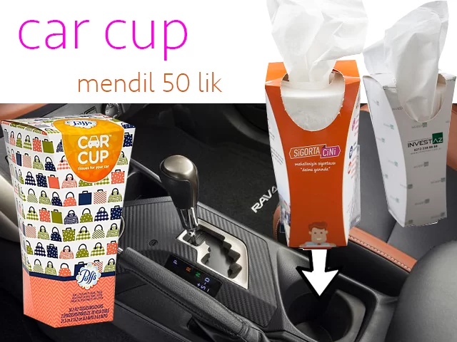 Car Cup Kutu mendil 40'lık - KM 133